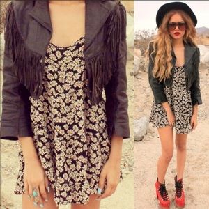 Black Daisy Mini Dress